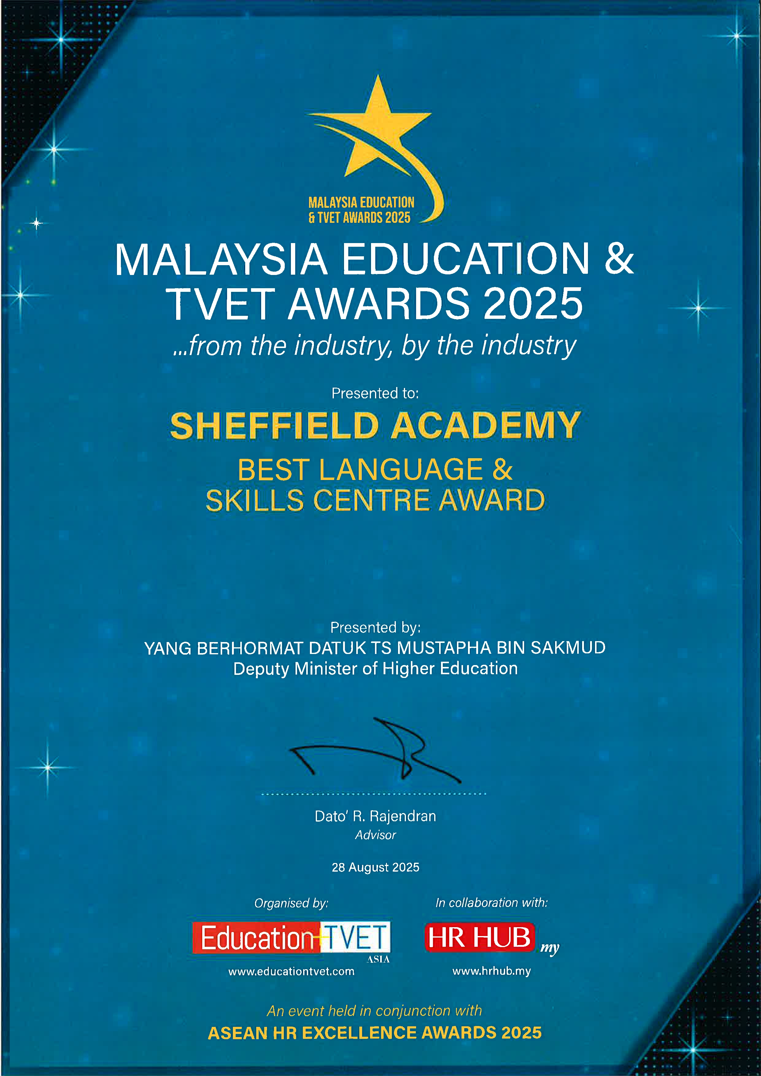 MALAYSIA EDUCATION & TVET AWARDS 2025